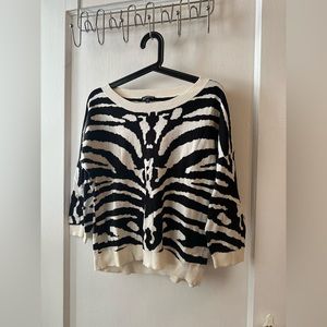Express Zebra Sweater, Size L, Worn only Once